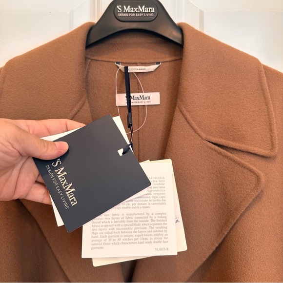 Retail$ 1,360 NWT 'S Max Mara Double Breasted Virgin Wool Pea Coat Sz:US8 - Picture 12 of 17